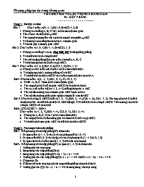 Toán học 12 - Phương pháp toạ độ trong không gian